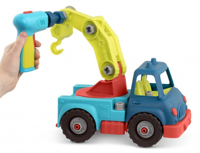 Zestaw konstrukcyjny ciężarówka z wiertarką na baterie B. Toys