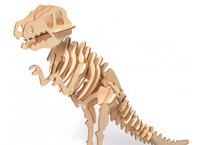 Model ze sklejki do samodzielnego złożenia DIY Trex, dinozaur