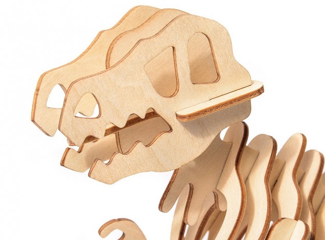 Drewniane Puzzle do składania Little Story dinozaur