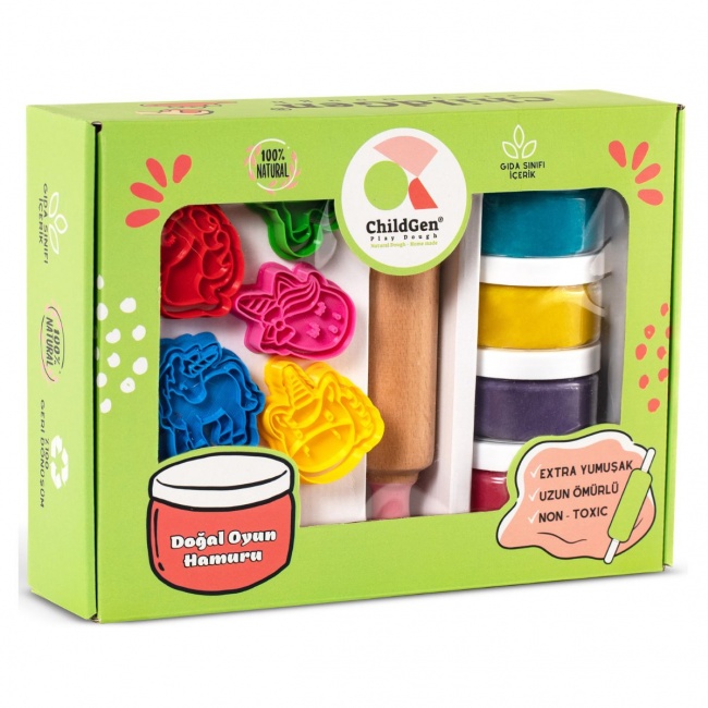 Zestaw kreatywny, 100% naturalna ciastolina i akcesoria ChildGen - Jednorożec