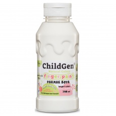 Łatwo zmywalna farba do malowania palcami 350 ml ChildGen - Biała