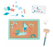 Drewniana przybijanka z kartami pracy BS Toys