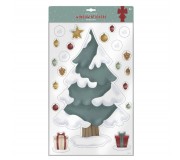 Naklejki na okno wielokrotnego użytku Little Dutch - Choinka X-MAS