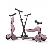 Jeździk i hulajnoga z rączką do prowadzenia Highwaykick 1 Push and Go 2w1 SCOOTANDRIDE 1-5 lat - Wildberry