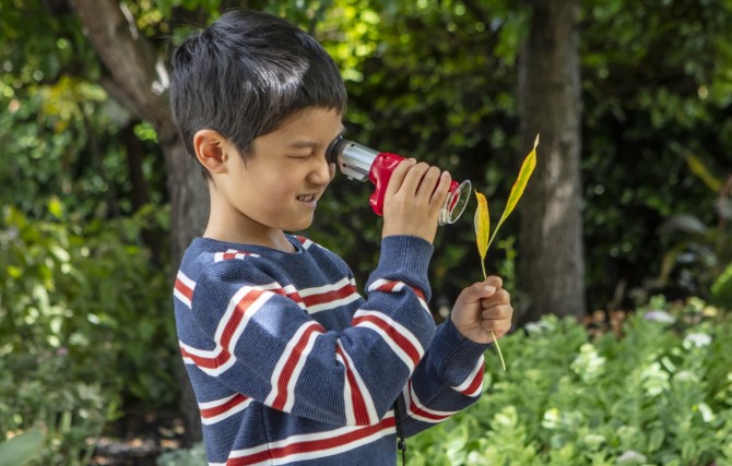 Mikroskop do obserwowania przyrody Tiger Tribe czerwony