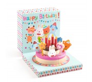 Zestaw do odgrywania ról Djeco - Drewniany tort urodzinowy