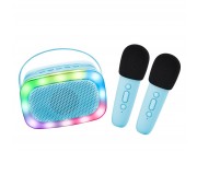 Party karaoke z dwoma mikrofonami Lalarma - Blue