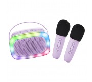 Party karaoke z dwoma mikrofonami Lalarma - Purple