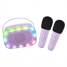 Party karaoke z dwoma mikrofonami Lalarma - Purple