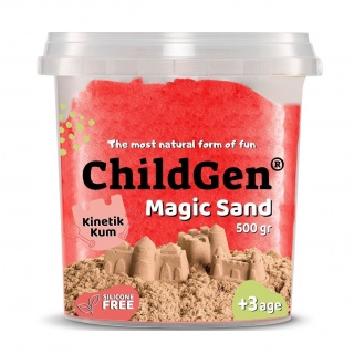 Piasek kinetyczny, 100% naturalny ChildGen - Czerwony 500g