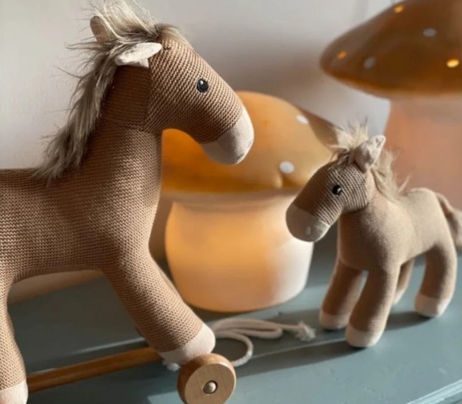 Pluszowy bawełniany konik do ciągnięcia Egmont Toys