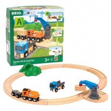 Kolejka zestaw startowy BRIO World - Z dźwigiem