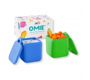 Dwa szczelne pojemniczki do lunchboxa OmieDip OMIE - Blue Green