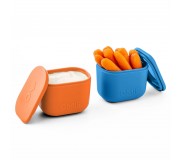 Dwa szczelne pojemniczki do lunchboxa OmieBox UP Dip OMIE - Blue Orange