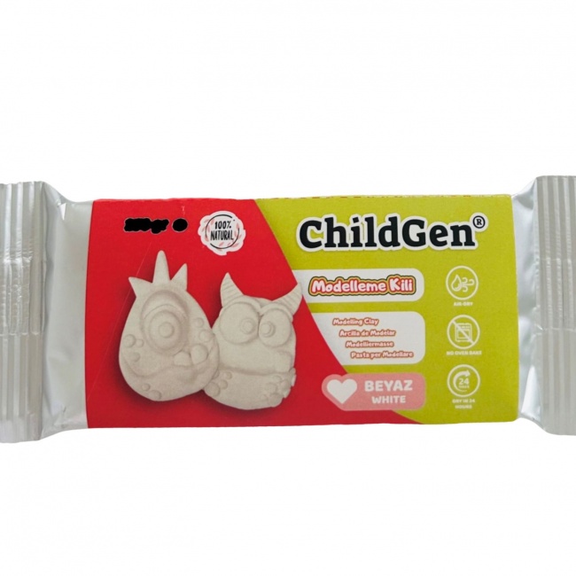 Naturalna samoutwardzalna biała glinka modelarska ChildGen 250g