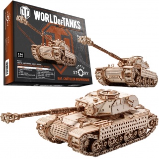 Drewniane Puzzle Model 3D Little Story - Czołg Bat.-Chatillon Bourrasque