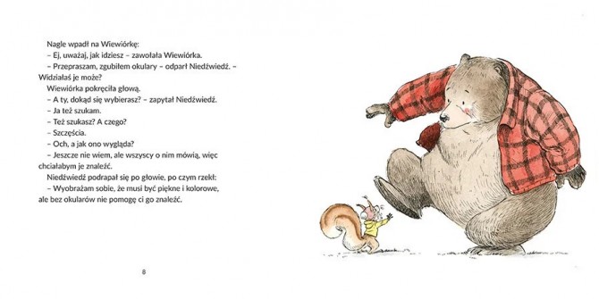 Książka o zwierzątkach, borsuk, miś, wiewiórka Debit