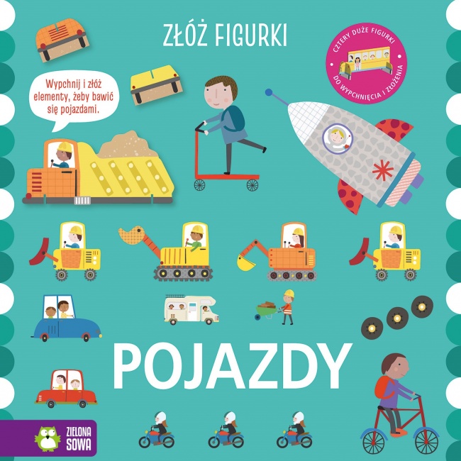 Książka "Złóż figurki. Pojazdy" wydawnictwo Zielona Sowa