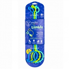 Zestaw 3 silikonowych pasków do zabawek Mobi - Liinklz Niebieskie