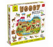Drewniane puzzle konturowe Ludattica - Farma/Wieś 48 el.