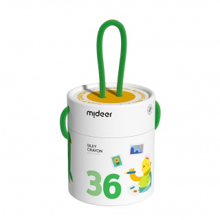 Wiaderko szybkoschnących, miękkich, zmywalnych kredek mideer - 36 kolory