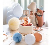 Świeczka urodzinowa Party Deco 7 cm - Cyferka 1 z misiem