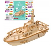 Drewniane Puzzle Model 3D Little Story - Jacht