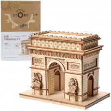 Drewniane Puzzle Model 3D Little Story - Łuk Triumfalny