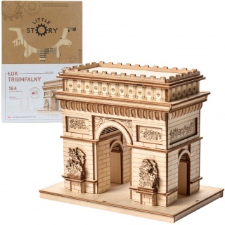 Drewniane Puzzle Model 3D Little Story - Łuk Triumfalny
