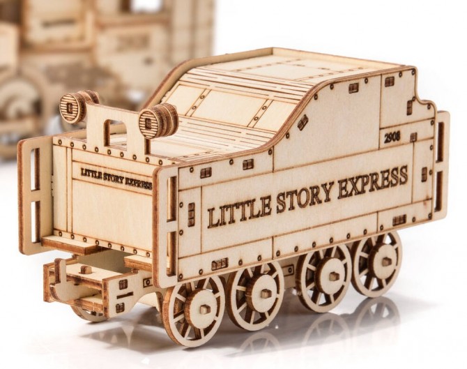 Drewniane Puzzle do składania Little Story Lokomotywa