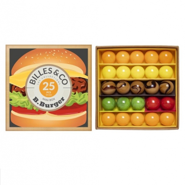 Szklane kulki Billes & Co - Hamburger 25 szt.