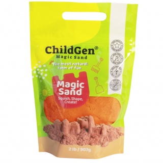 Piasek kinetyczny, 100% naturalny ChildGen - Pomarańczowy 907g