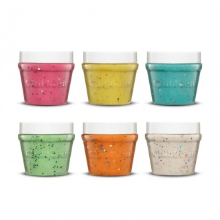 Naturalna ciastolina w słoiczkach ChildGen - zestaw 6 kolorów brokatowych