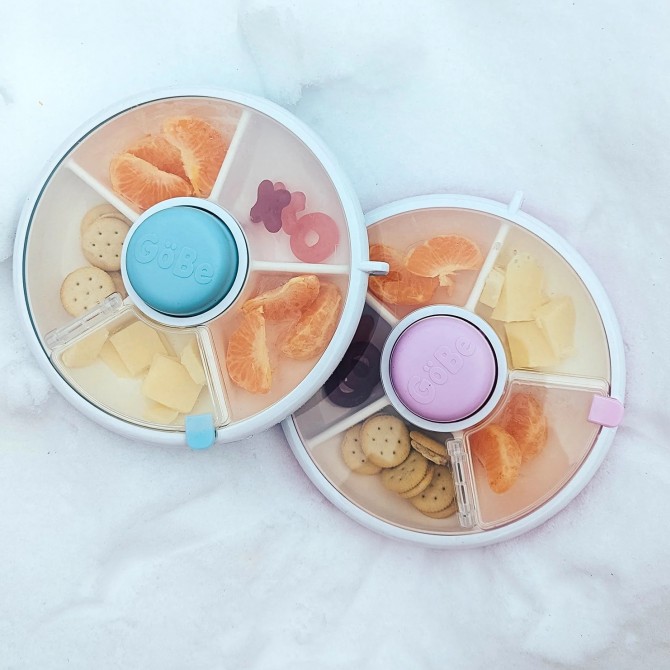 Pojemnik na przekąski Snack Spinner Gobe fioletowy