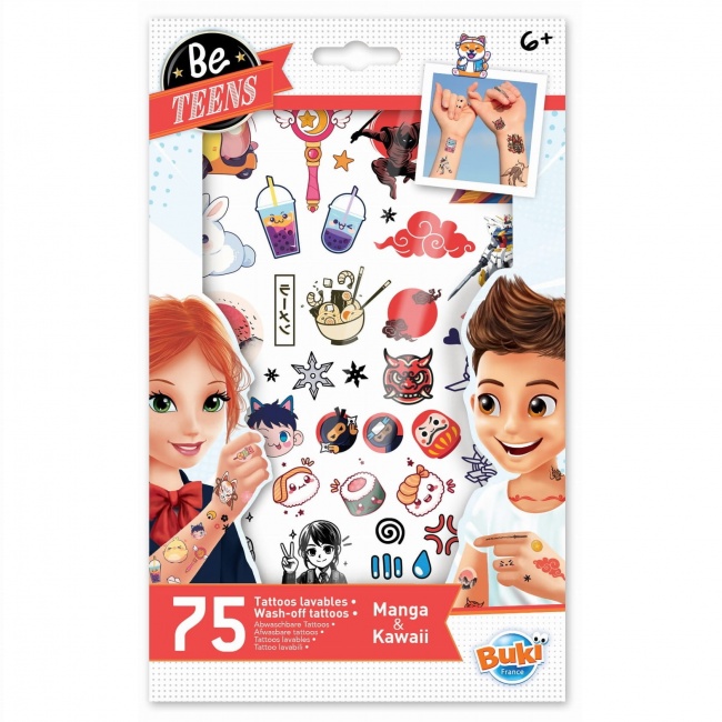 Tatuaże Buki - Manga Kawai 75 szt.