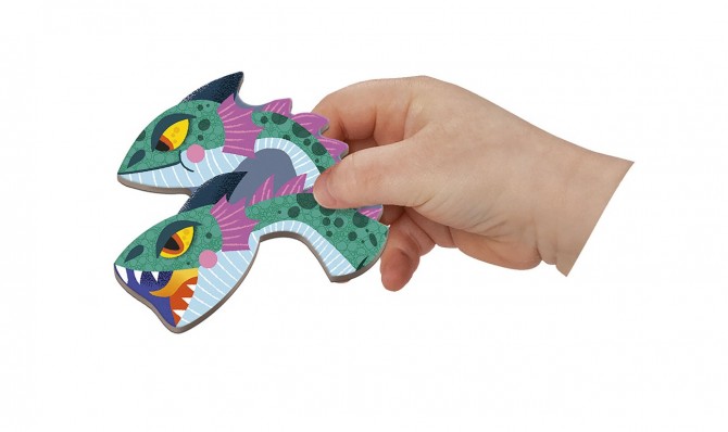 Układanka z magnesami Unicorn Janod dragons, smoki