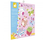 Zestaw kreatywny 12 pudełek z papieru kawaii do samodzielnego wykonania Janod 7+