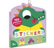 Naklejki wielorazowe 3+ Janod - Dinozaury 100 szt.