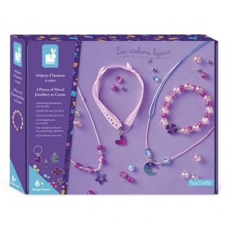 Zestaw kreatywny do tworzenia biżuterii Janod  - Z zawieszkami zmieniającymi kolor 6+