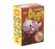 Puzzle 3D Apli Kids Smoki - Różowy