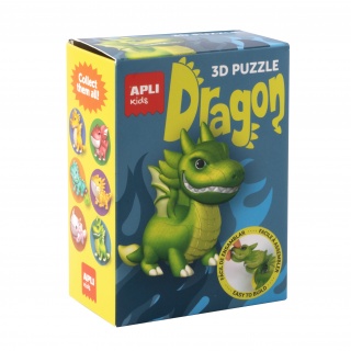 Puzzle 3D Apli Kids Smoki - Zielony