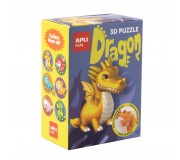 Puzzle 3D Apli Kids Smoki - Żółty