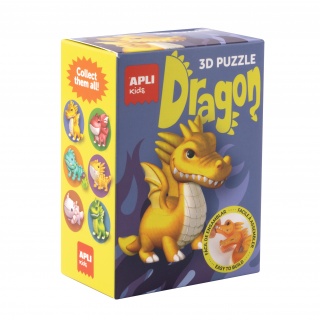 Puzzle 3D Apli Kids Smoki - Żółty