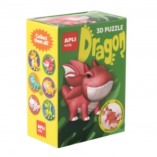 Puzzle 3D Apli Kids Smoki - Czerwony