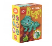 Puzzle 3D Apli Kids Smoki - Turkusowy