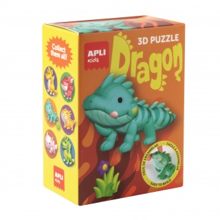 Puzzle 3D Apli Kids Smoki - Turkusowy