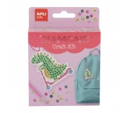 Zestaw do robienia diamentowych breloczków DIY Apli Kids - Dinozaur