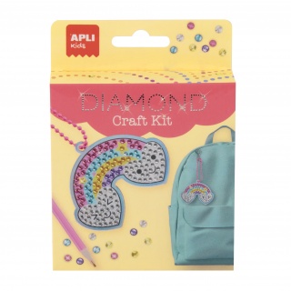 Zestaw do robienia diamentowych breloczków DIY Apli Kids - Tęcza