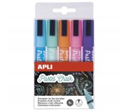 Zestaw markerów kredowych Apli Kids - Pastelowe 5 szt.