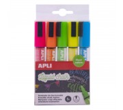 Zestaw markerów kredowych Apli Kids - Fluorescencyjne 5 szt.
